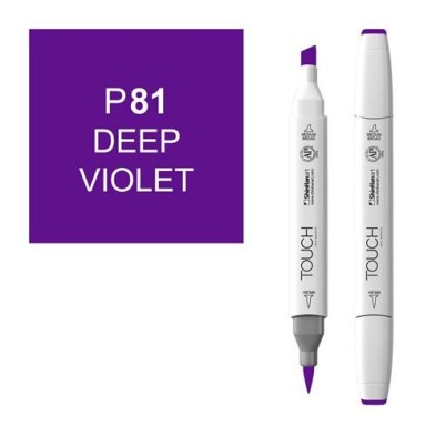 Materiais Belas Artes - Marcador alcohol TOUCH TWIN Deep Violet n. P81 | totenart.com