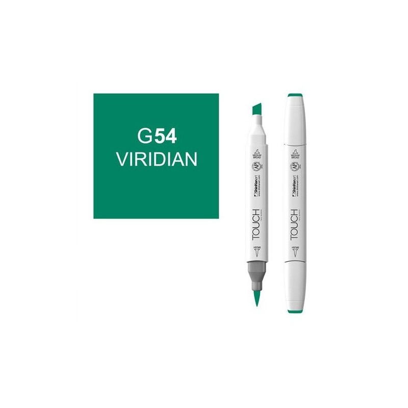 Materiais Belas Artes - Marcador alcohol TOUCH TWIN Viridian n. G54 | totenart.com