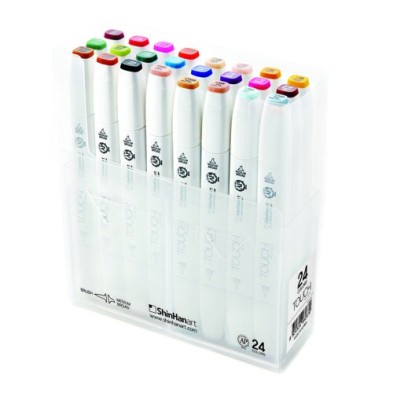 Materiais Belas Artes - TOUCH TWIN 24 brush marker set  | totenart.com