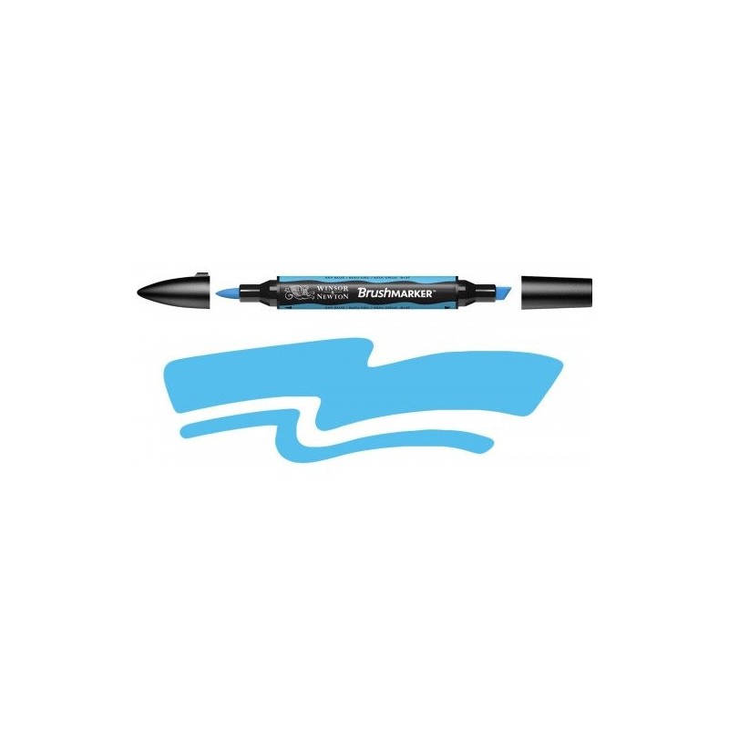 Materiais Belas Artes - Marcador Brushmarker Sky Blue (B137) Winsor & Newton | totenart.com