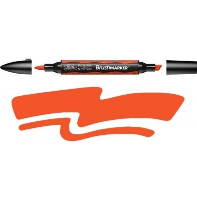 Materiais Belas Artes - Marcador Brushmarker Bright Orange (O177) Winsor & Newton | totenart.com