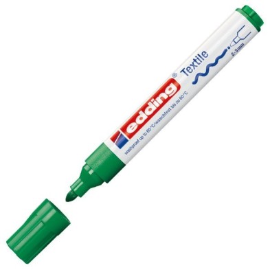 Materiais Belas Artes - Marcador Tecidos Edding 4500 Verde 04, ponta 2-3 mm. | totenart.com