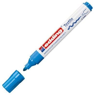 Materiais Belas Artes - Marcador Tecidos Edding 4500 Azul Claro 10, ponta 2-3 mm. | totenart.com