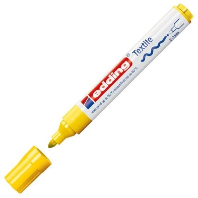 Materiais Belas Artes - Marcador Tecidos Edding 4500 Amarelo 05, ponta 2-3 mm. | totenart.com