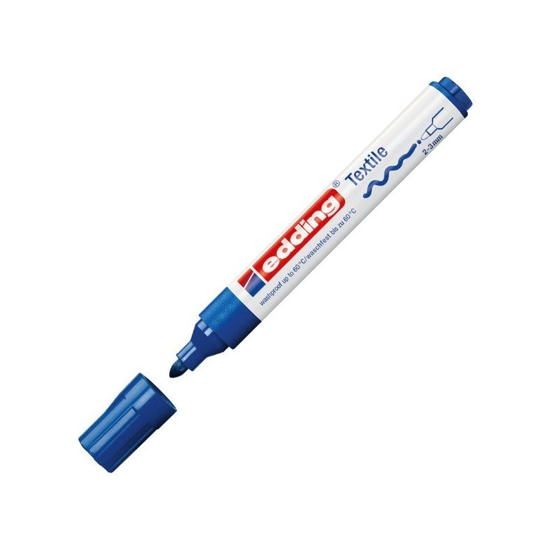 Materiais Belas Artes - Marcador Tecidos Edding 4500 Azul 03, ponta 2-3 mm. | totenart.com