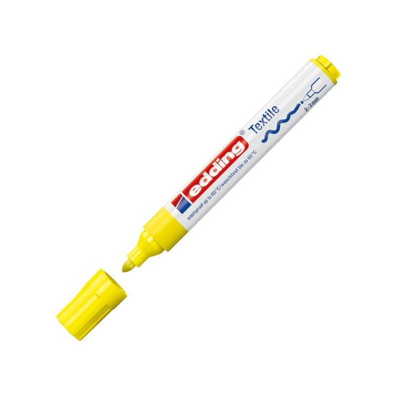 Materiais Belas Artes - Marcador Tecidos Edding 4500 Amarelo Neon 65, ponta 2-3 mm. | totenart.com
