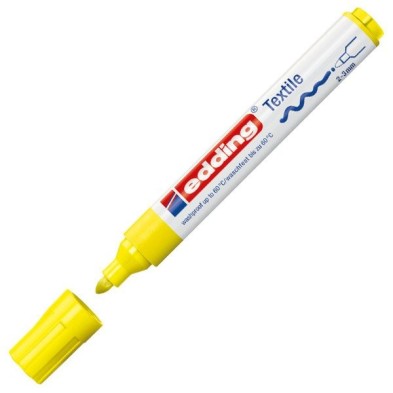 Materiais Belas Artes - Marcador Tecidos Edding 4500 Amarelo Neon 65, ponta 2-3 mm. | totenart.com