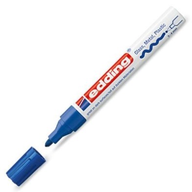 Materiais Belas Artes - Marcador Tinta opaca Edding 750 Azul 03, ponta arredondada 2-4 mm. | totenart.com