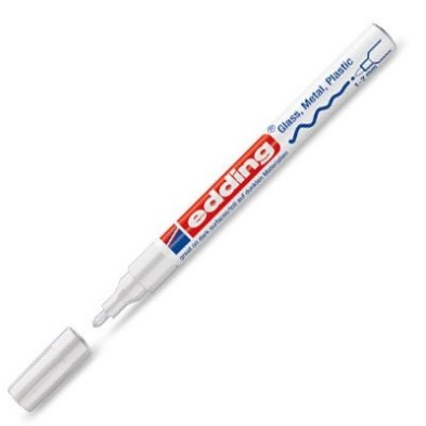 Materiais Belas Artes - Marcador Tinta opaca Edding 751 Branco 49, ponta arredondada 1-2 mm. | totenart.com