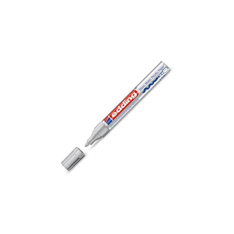 Materiais Belas Artes - Marcador Tinta opaca Edding 750 Prata 54, ponta arredondada 2-4 mm. | totenart.com