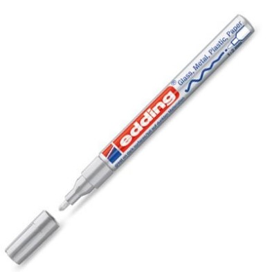 Materiais Belas Artes - Marcador Tinta opaca Edding 751 Prata 54, ponta arredondada 1-2 mm. | totenart.com