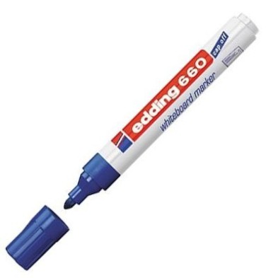 Materiais Belas Artes - \nCaneta Marcadora Branco Edding 660 Azul 03, ponta arredondada 1.5-3 mm | totenart.com