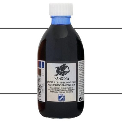Tinta Chinesa desenho Drawing Ink Branco Lefranc, 250 ml.