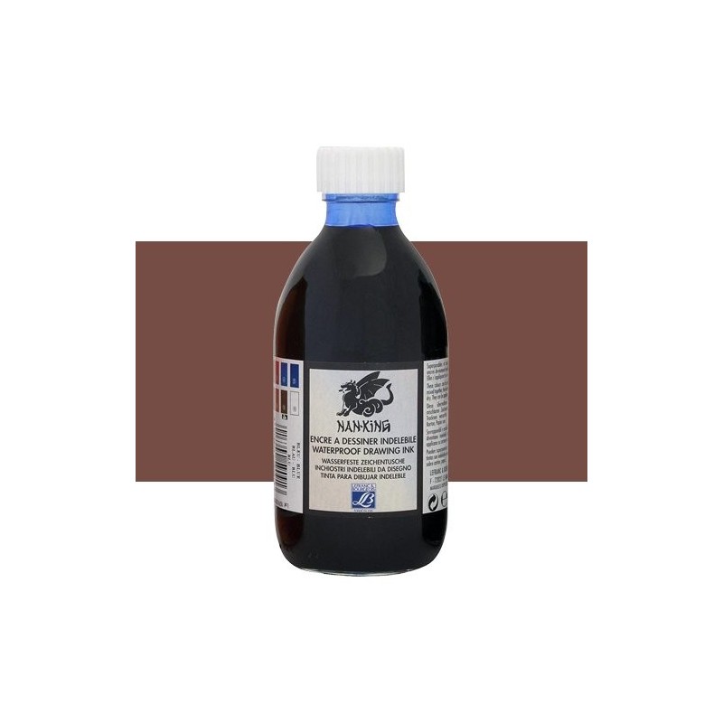 Tinta Chinesa desenho Drawing Ink Sepia Lefranc, 250 ml.