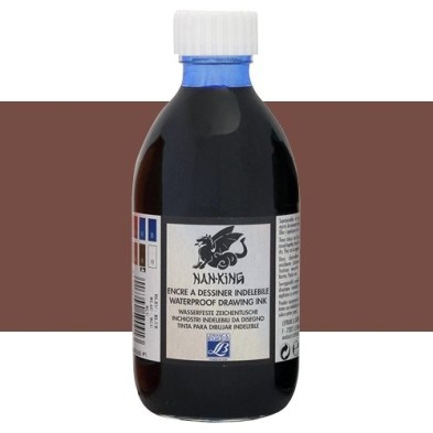 Tinta Chinesa desenho Drawing Ink Sepia Lefranc, 250 ml.