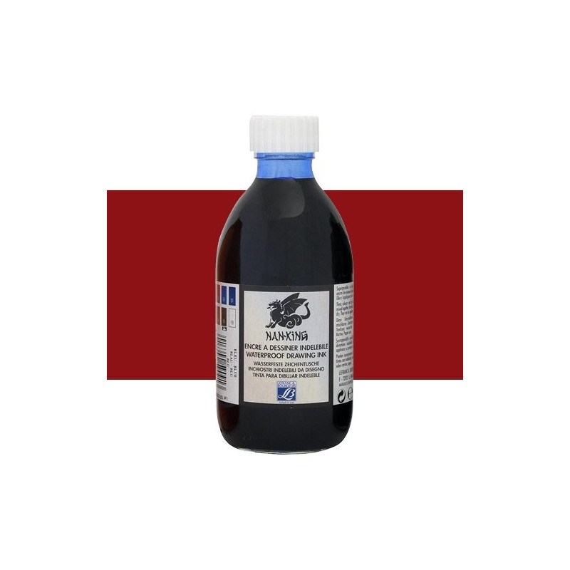 Tinta Chinesa desenho Drawing Ink Siena Queimada Lefranc, 250 ml