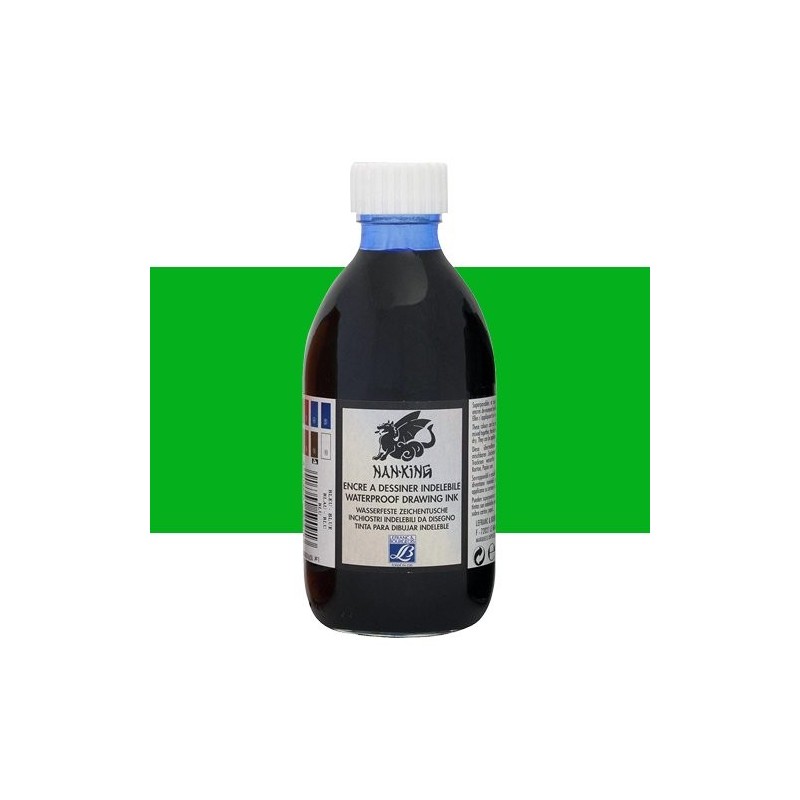 Tinta Chinesa desenho Drawing Ink Verde Lefranc,250 ml.