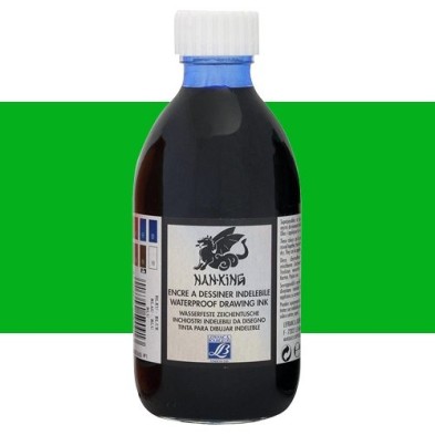 Tinta Chinesa desenho Drawing Ink Verde Lefranc,250 ml.