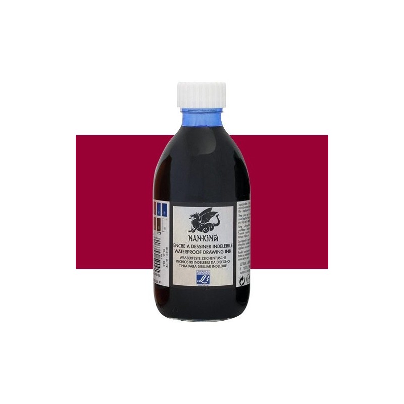 Tinta Chinesa desenho Drawing Ink Carmin Lefranc, 250 ml.