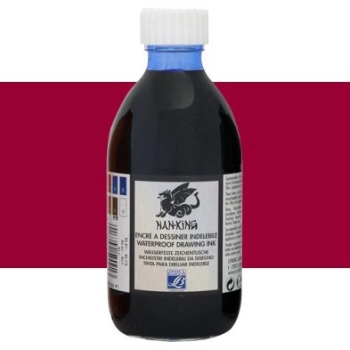 Tinta Chinesa desenho Drawing Ink Carmin Lefranc, 250 ml.