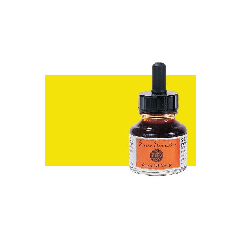 Materiais Belas Artes - Tinta Desenho claro amarelo 521, 30 ml. com conta-gotas Sennelier | totenart.com