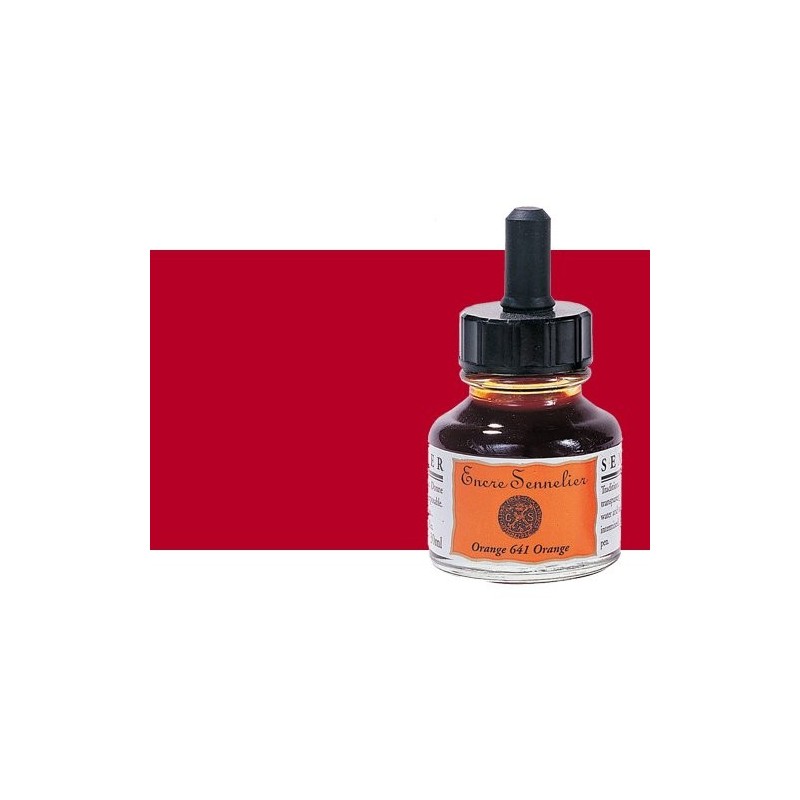 Materiais Belas Artes - Tinta Desenho Escarlate 681, 30 ml. com conta-gotas Sennelier | totenart.com