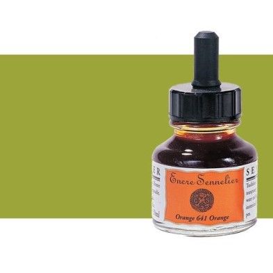 Materiais Belas Artes - Tinta Desenho Oliva 813, 30 ml. com conta-gotas Sennelier | totenart.com