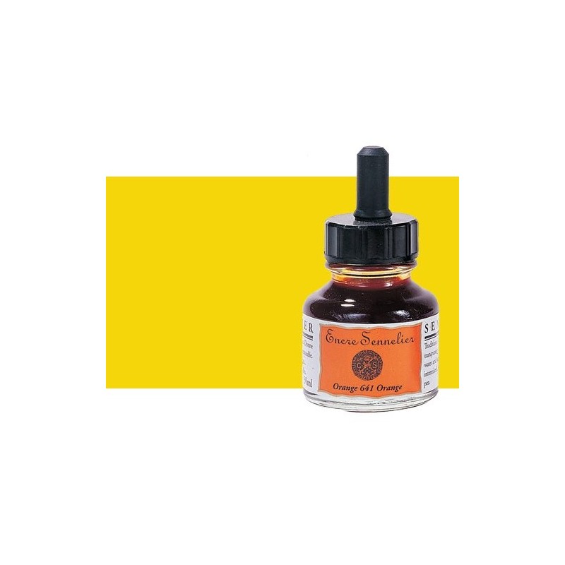 Materiais Belas Artes - Tinta Desenho senegal amarelo 519, 30 ml. com conta-gotas Sennelier | totenart.com