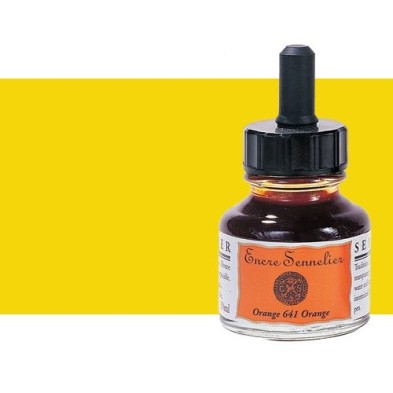 Materiais Belas Artes - Tinta Desenho senegal amarelo 519, 30 ml. com conta-gotas Sennelier | totenart.com