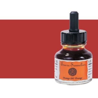 Materiais Belas Artes - Tinta Desenho Castanho avermelhado 405, 30 ml. com conta-gotas Sennelier | totenart.com