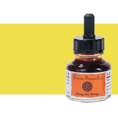 Materiais Belas Artes - Tinta Desenho Verde amarelo 871, 30 ml. com conta-gotas Sennelier | totenart.com