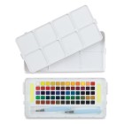 Materiais Belas Artes - Caixa Pocket Box 60 pastilhas aquarelas Sakura | totenart.com\n