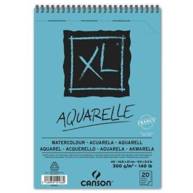 Materiais Belas Artes - XL Aquarelle Canson (Block), 20f., 300 gr., 14.5x21 cm. | totenart.com