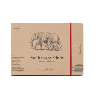 Materiais Belas Artes - Bloco com goma, desenho de papel Kraft Havana, 28 folhas, 80 gr., 245x176 mm., SM.LT | totenart.com