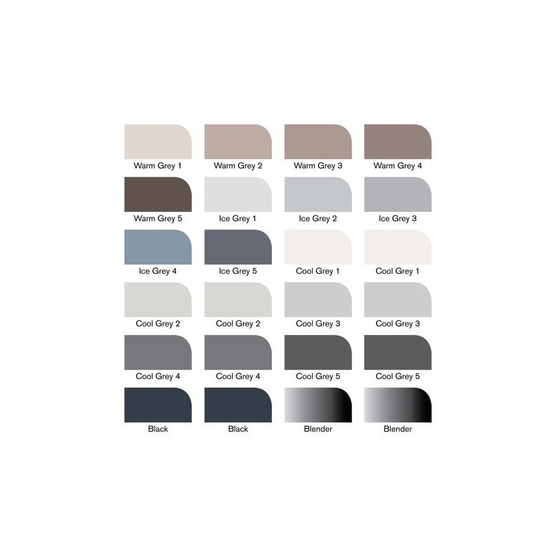 \nMateriais Belas Artes - Marcador Promarker Winsor & Newton, set 24 units Grey and Black Tones | totenart.com