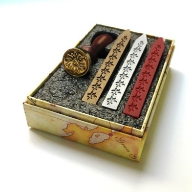 Material Bellas Artes - Dibujo - Conjunto Caligrafía 3 lacres de cores e Selo Sol | totenart.com