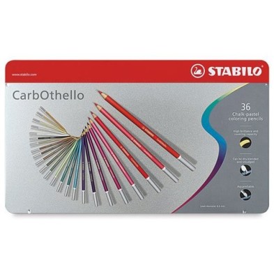 Materiais Belas Artes - STABILO Carbothello caixa de metal 36 cores pastel lápis assorted | totenart.com
