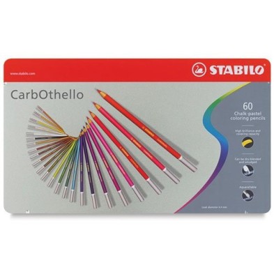 Materiais Belas Artes - STABILO Carbothello caixa de metal 60 cores pastel lápis assorted | totenart.com