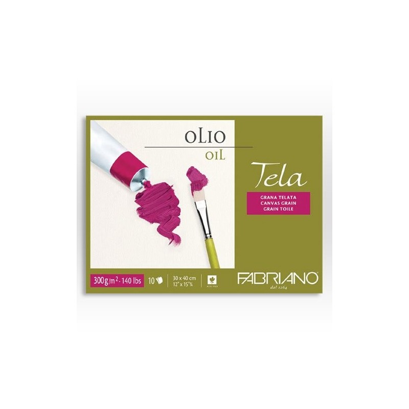 Materiais Belas Artes - Block Fabriano Oleo, Tela, 300gr., 30x40 cm. | totenart.com