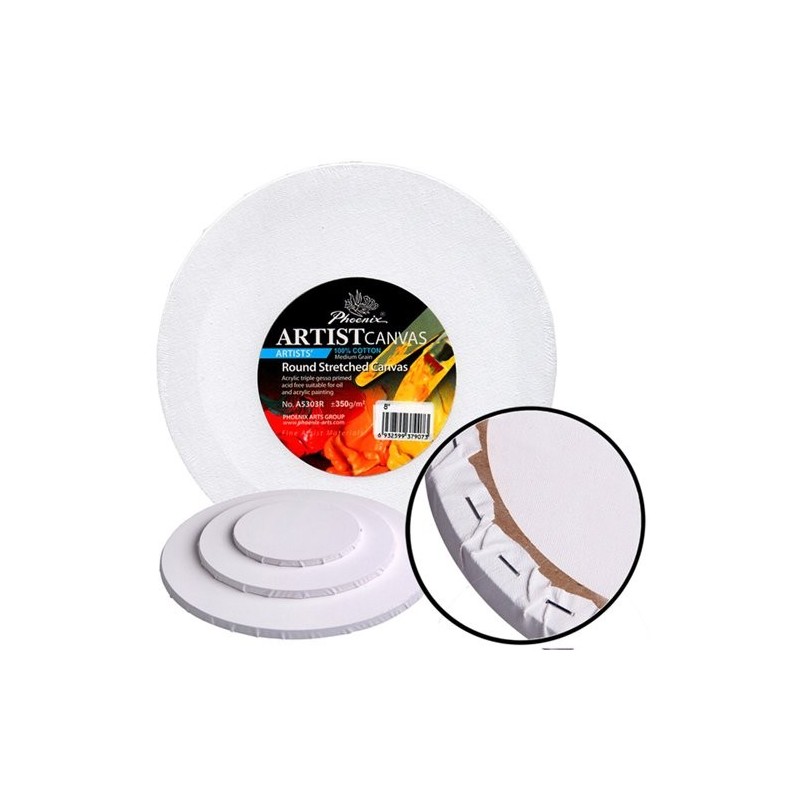 Materiais Belas Artes - Pack de 3 telas rodadas (∅ 20, 30 e 40 cm) | totenart.com