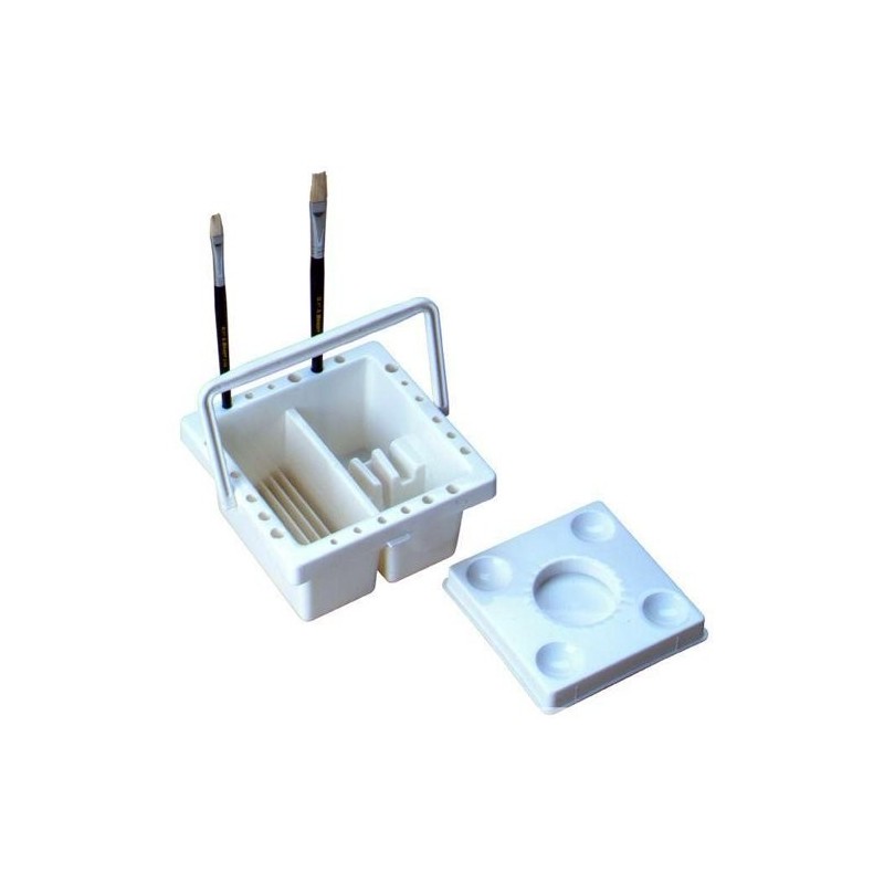 Materiais Belas Artes - Lavadora de escova de plástico com tapa e organiçador | totenart.com