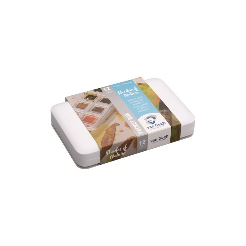 Materiais Belas Artes - Caixa com 12 aquarelas Van Gogh 1/2 godet e pincel | totenart.com\n