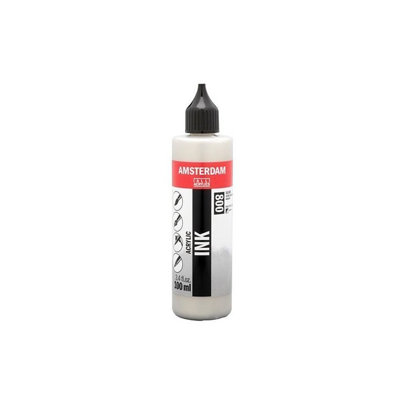 Materiais Belas Artes - Tinta Acrílica Prata 800 Amsterdam (100ml.) | totenart.com