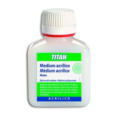 Materiais Belas Artes - Medium acrilico mate Titan, 100 ml. | totenart.com