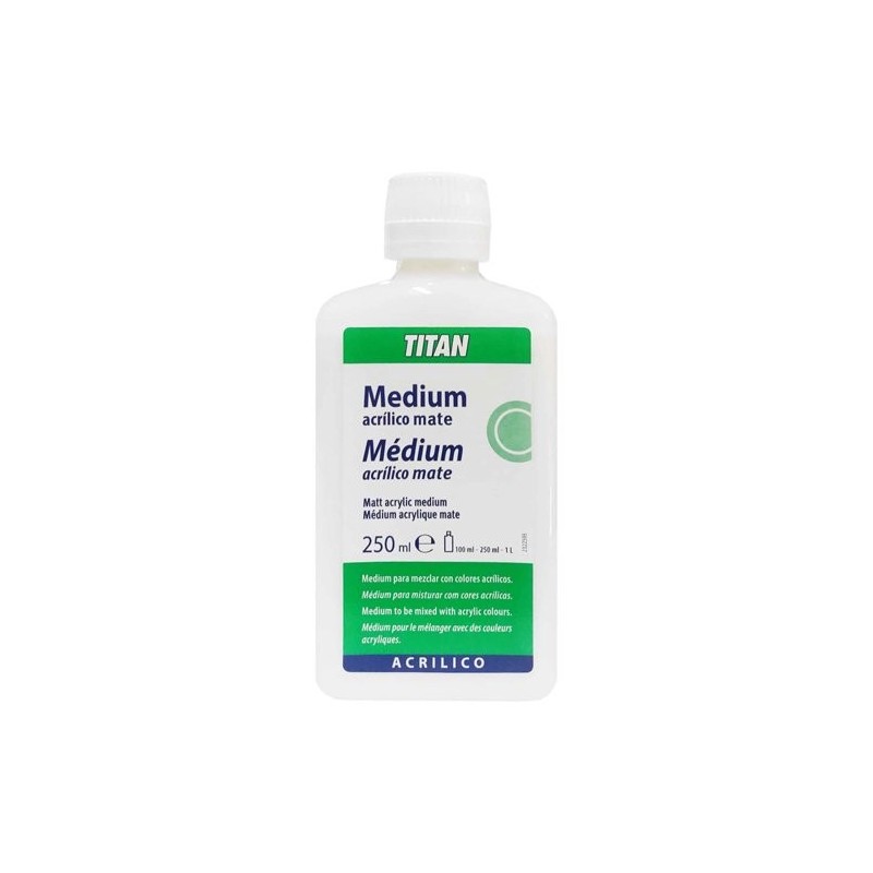 Materiais Belas Artes - Medium acrilico \nmate Titan, 250 ml. | totenart.com