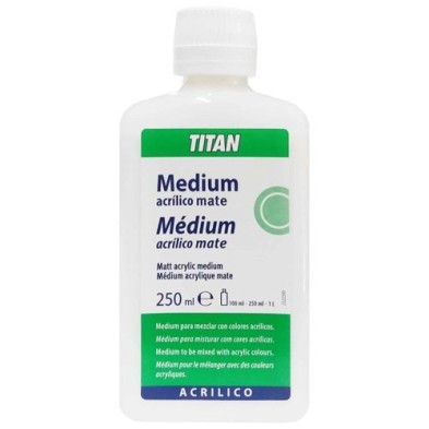 Materiais Belas Artes - Medium acrilico \nmate Titan, 250 ml. | totenart.com