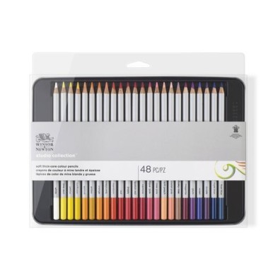 Materiais Belas Artes - Caixa metal lapiz color Studio Collection Winsor&Newton 48 uds.  | totenart.com