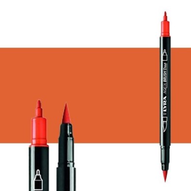 Materiais Belas Artes - Marcador de ponta dupla Laranja Claro. Aqua Brush Duo, Lyra | totenart.com