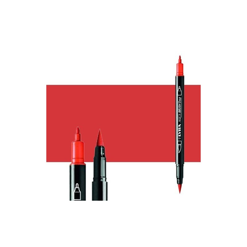 Materiais Belas Artes - Marcador de ponta dupla Gerânio Vermelho. Aqua Brush Duo, Lyra | totenart.com