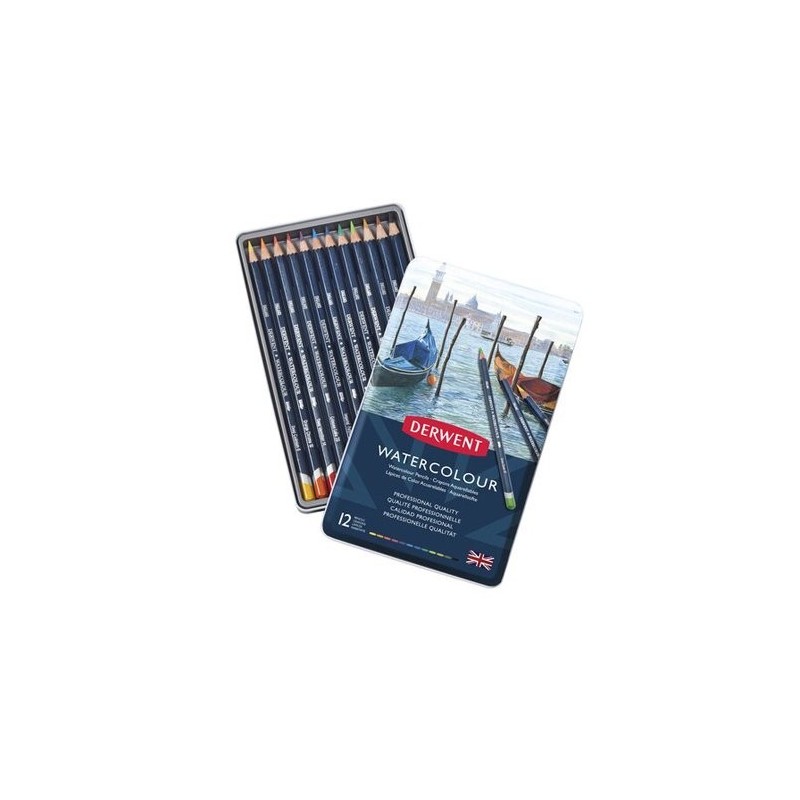 Materiais Belas Artes - \nCaixa 12 lapiz aquarelaveis Derwent | totenart.com